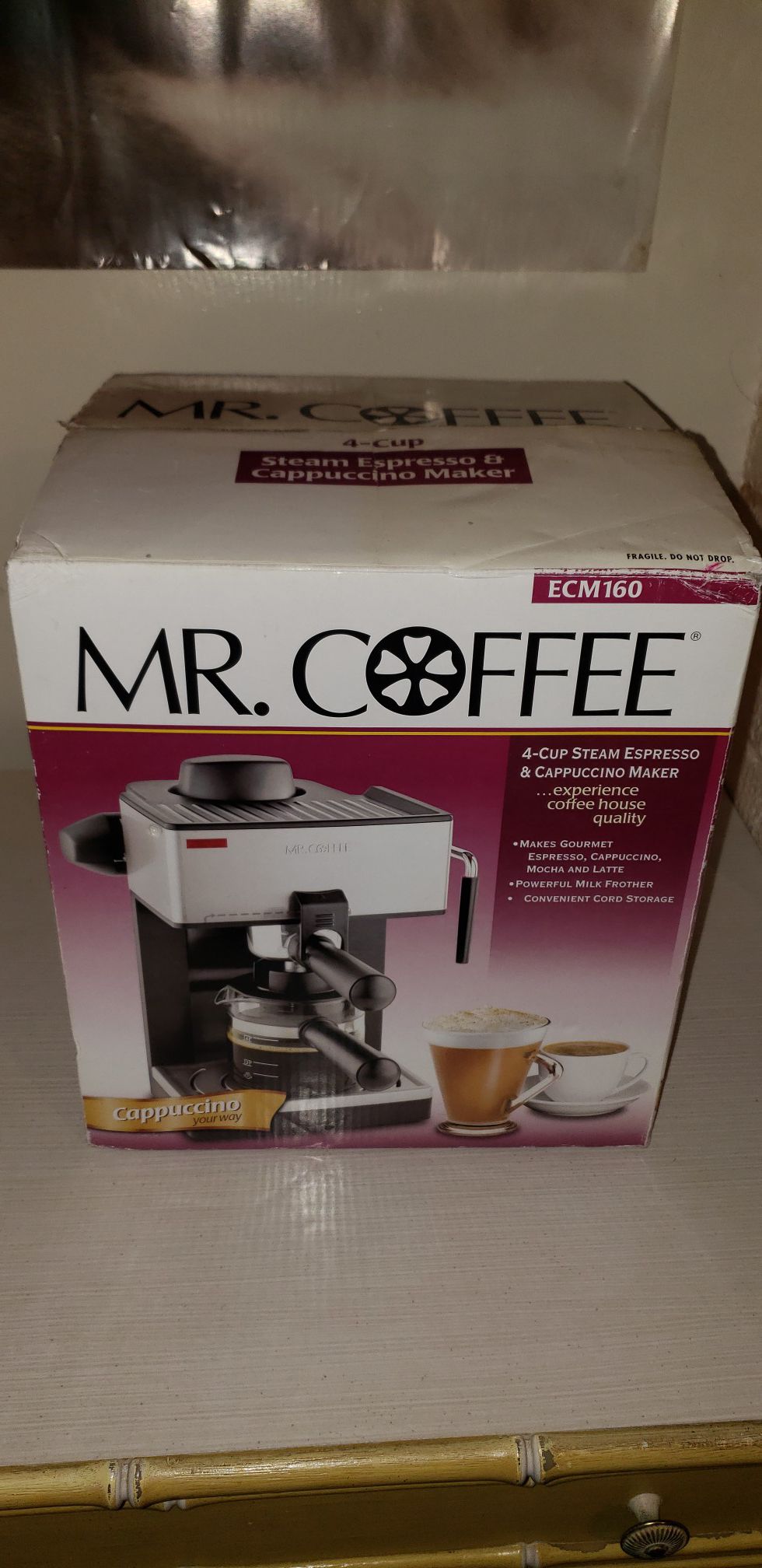 Mr. Coffee 4-Cup Steam Espresso/Cappuccino Maker