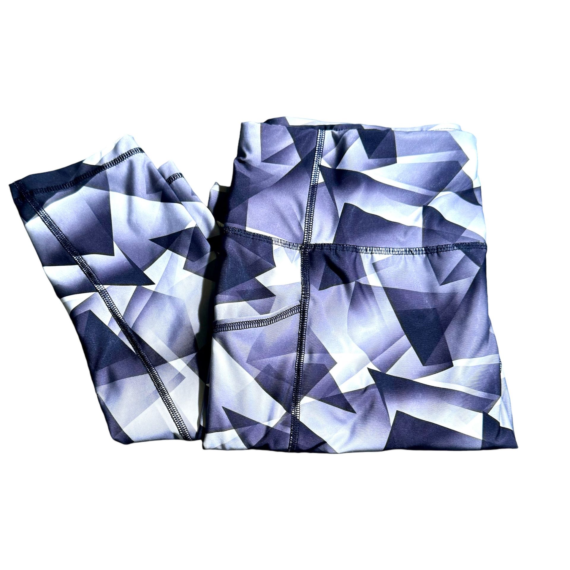 Aviva Grey Black and White Pocket Leggings Size L Large 12-14