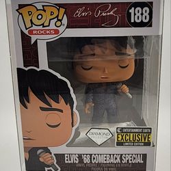Funko POP Elvis 68 Comeback Special #188 Diamond Entertainment Earth Exclusive 🔥