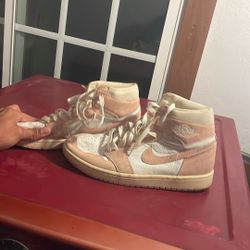 air jordan white and pink high top