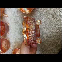 Marigold Carnival glass 