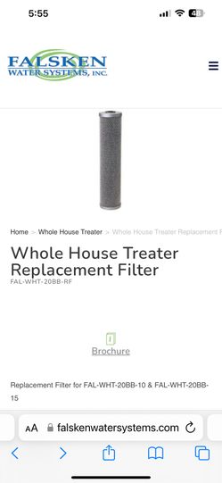 Whole House Treater Replacement Filter