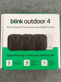 Blink Outdoor 4 – 3 Camera Security System + Sync Module (Brand New)