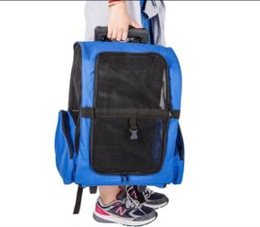 Dog Backpack Rolling Back Pack Pet Carrier New