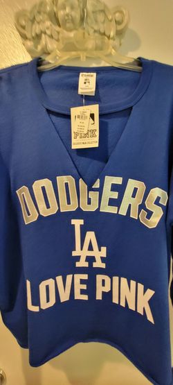 LA DODGERS PINK KEYHOLE TOP SIZE M