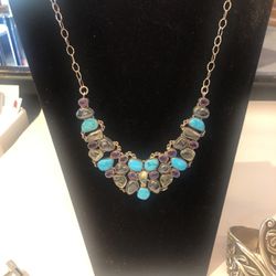 Sterling Multi-Stone Necklace (#40)