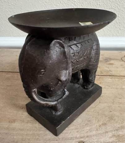 Heavy BOHO Elephant Candle Holder Figurine just $5