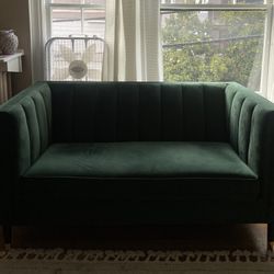 Green Velvet Couch 