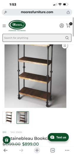 Book case shelf on wheels