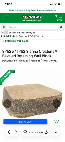62 Red and Tan beveled wall block