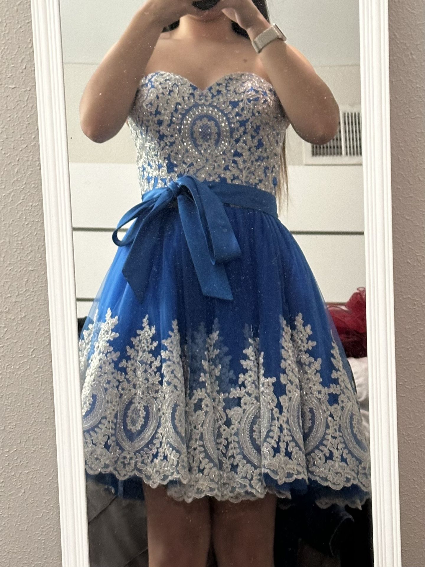 Short Blue Formal Dress