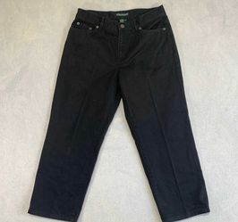Ralph Lauren Jeans Company Women's Size 2 Black Classic Straight Low Rise
