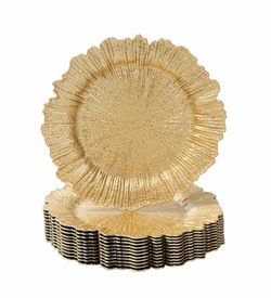 Gold Charger Plates Set of 12