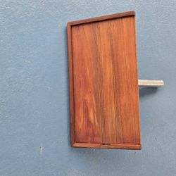 BEAUTIFUL TEAK CUTTING BOARD Rod Holder Mount 