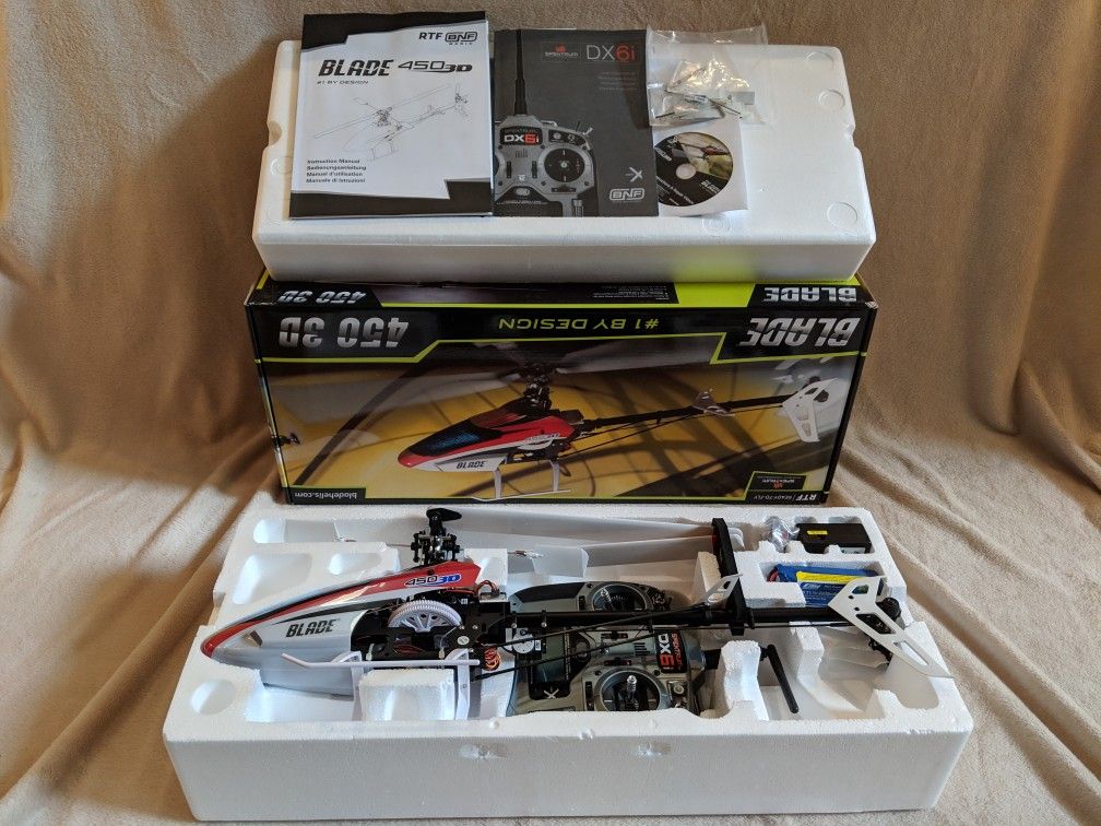 Blade 450 3D RTF Spectrum DX6i 3S Lipo and Charger for Sale in Pompano Beach FL OfferUp