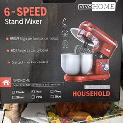 Vivohome 6 Speed Stand Mixer