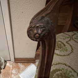 Walnut French Style Pinwheel Back Arm Chair