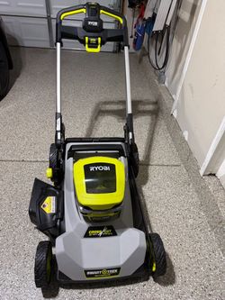 Ryobi- 40V HP Brushless 21 in. Cordless Battery Walk Behind Self-Propelled Lawn Mower with (2) 6.0 Ah Batteries and Charger