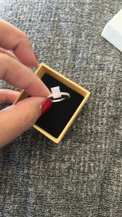 Pink engagement ring