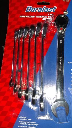 DURALAST 7PC. RATCHETING WRENCH SET. METRIC