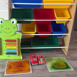 Kids Toy Crate, Abacus And Sensory MAT 