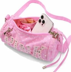 Vs pink duffle barrel bag
