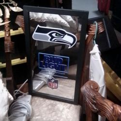 Seahawks Mirror  Bud Light 