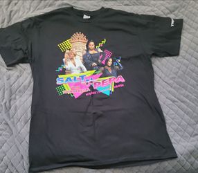 Salt-N-Pepa  w/ Spinderella Official NYE 2025 Black Graphic T-Shirt Size L