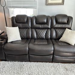 Warnerton Dual Power Reclining Sofa and Loveseat Set | Ashley