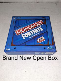 Brand New Open Box Monopoly Fortnite Edition Board Game