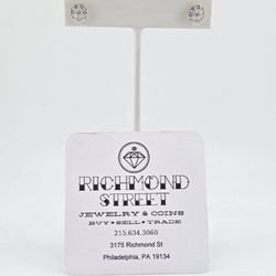 10k gold 1ctw lab diamond cluster earrings