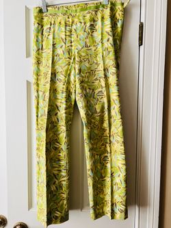 🌿 Sigrid Olsen Tropical Abstract Print Straight-Leg Trousers