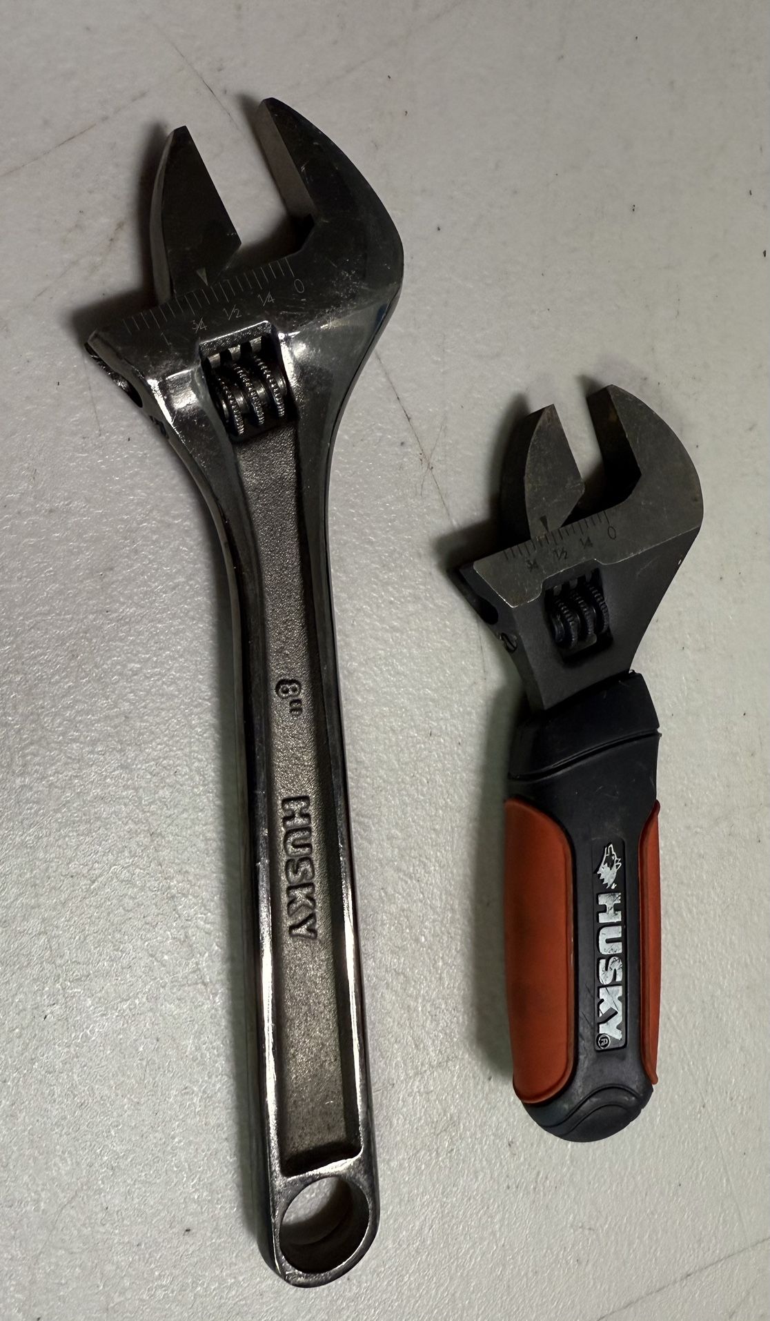 HUSKY Adjustable Wrenches (2) SAE & MM