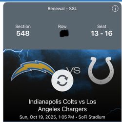 Chargers V Colts