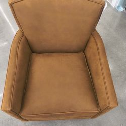 Tan Leather Accent Armchair