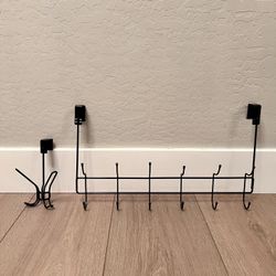 TWO Different Bronze Over The Door Hook- Wide 6 Hook and Slim 4 Hook