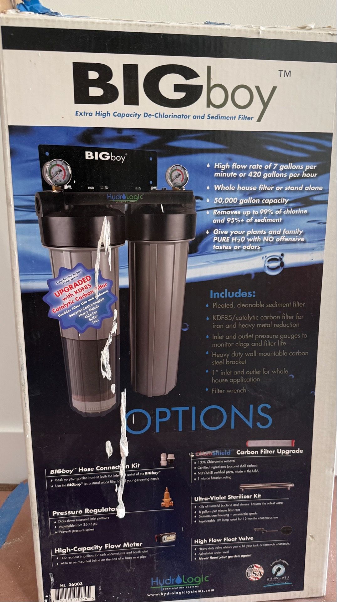 Extra high capacity sediment filter