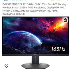 Gaming Monitor - Dell S2721DGF 