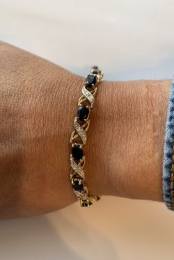10k gold sapphire bracelet