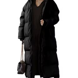 Hooded Long Quilted Puffer Jacket