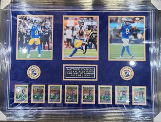 Rams NFL MVP Matthew Stafford 1 Of 1 Display Piece W/ Full Set Of SpellBound Cards