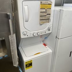 New Ge 24” Stacked Washer & Dryer Electric 