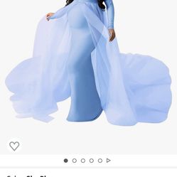 Maternity Shoot Blue Dress 