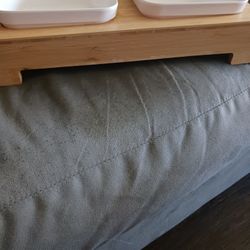 Pet Food Dishes W/ Bamboo Holder