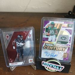 2022 Donruss Elite Turn of the Century 34/49 Auto Purple Breece Hall 2 Card Lot 