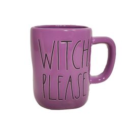 Rae Dunn Witch Please Purple Halloween Mug 