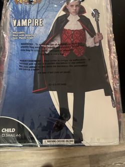 Kids Vampire Halloween Costume Size Small 4-6