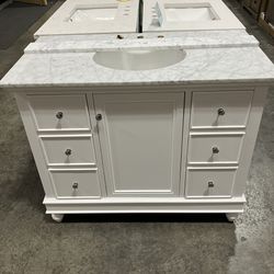 42'' Bathroom Vanity Cabinet Stone Countertop