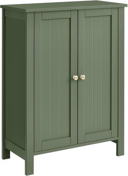 Bathroom Floor Storage Cabinet,2 Adjustable Shelves,Dove Gray Bathroom Storage Unit, 23.6"L x 11.8"W x 31.5"H, HELAN Collection UBCB060