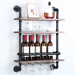 Industrial Hanging Wine Glass Racks (3) Available 